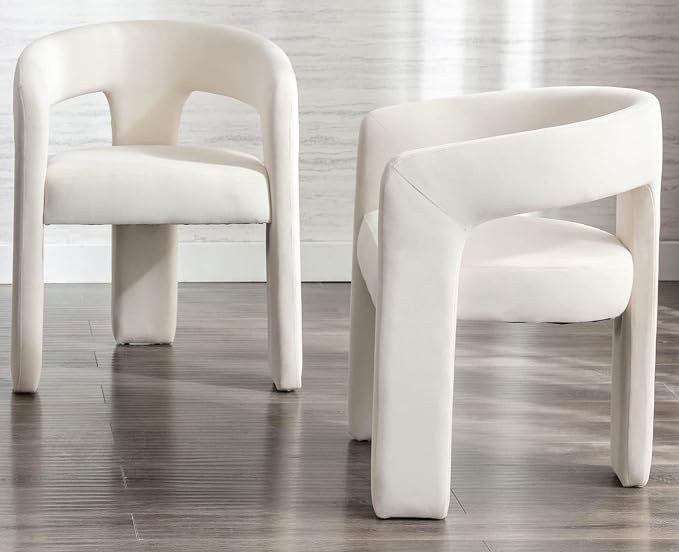 VESCASA Velvet Barrel Dining Chair - Image 7
