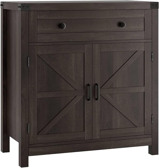 HOSTACK Coffee Bar Cabinet, Kitchen Storage Cabinet, Modern Farmhouse Buffet by HOSTACK