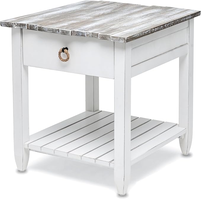 Sea Wind Florida Picket Fence Wood End Table by LineageCollections