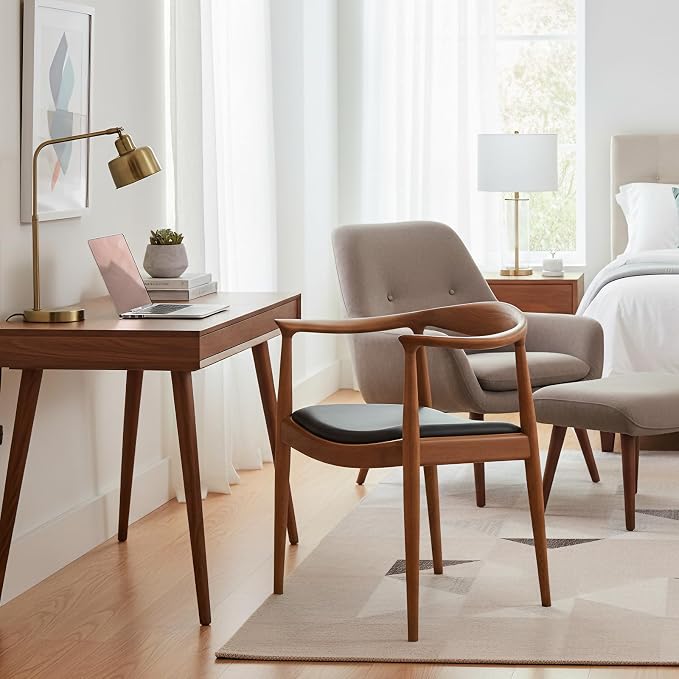 Kennedy Armchair, Mid Century Modern Dining Chair, PU Upholstered Kennedy Chair - Image 5