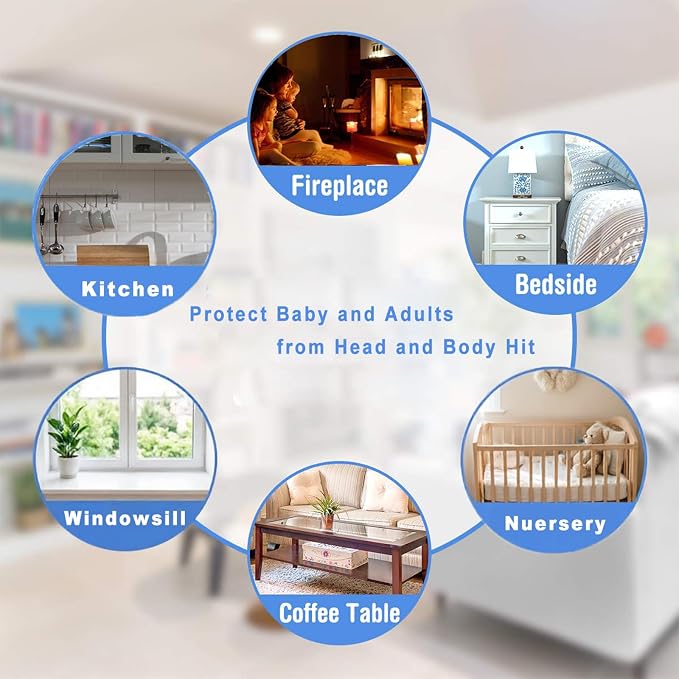 Edge Protector 100% Silicone, Baby Proofing Clear Table Corners Guards - Image 2