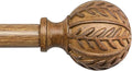 QDWIS Boho Wood Curtain Rods for Windows 28 to 48 inch, Rustic Decorative by Unknown