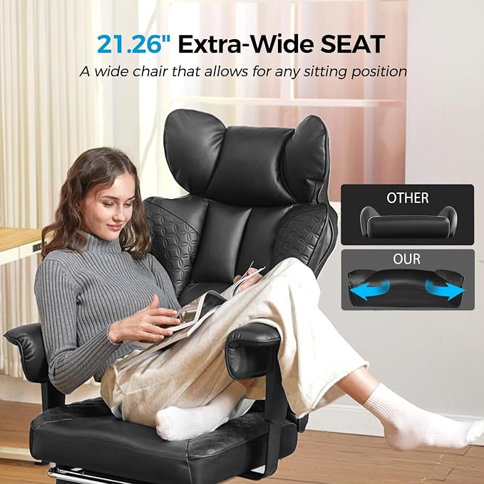 COMHOMA Big and Tall Office Chair Heavy Duty Wide Ergonomic Gaming Chair - Image 6