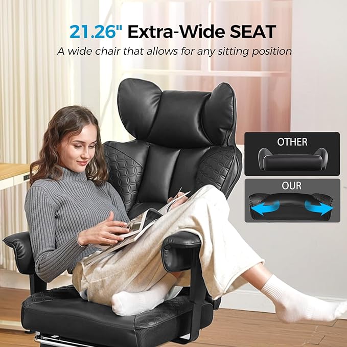 COMHOMA Big and Tall Office Chair Heavy Duty Wide Ergonomic Gaming Chair - Image 6