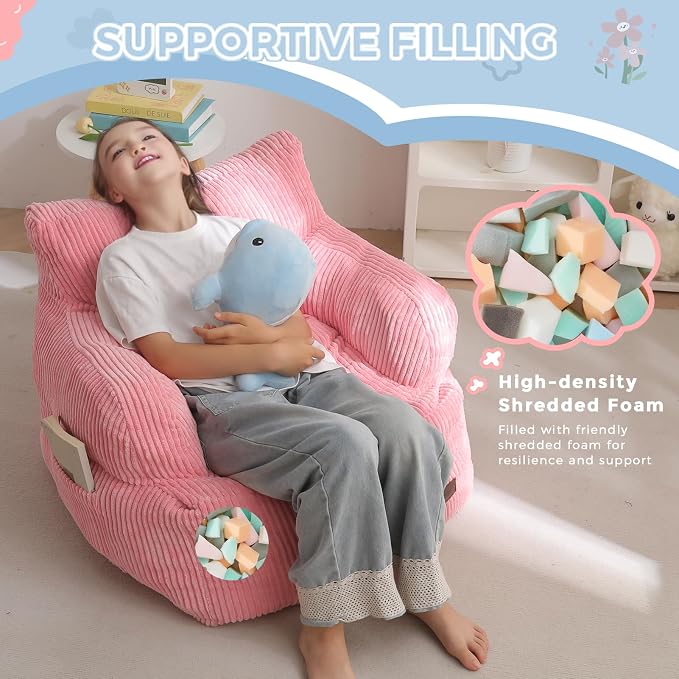 MAXYOYO Kids Bean Bag Chair, Stuffed Toddler Bean Bag Sofa - Image 4