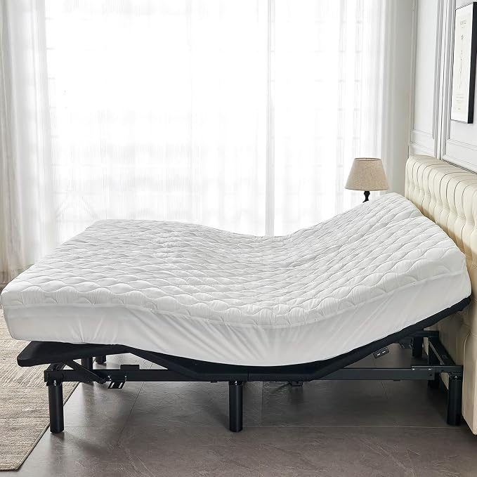 Quilted Waterproof Split Top California King Mattress Protector Pad - Image 9
