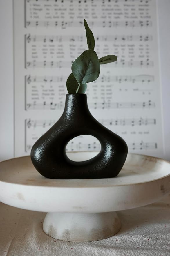Carrot's Den Donut Vase, Olive Plant, Living Room, Modern Home - Image 8