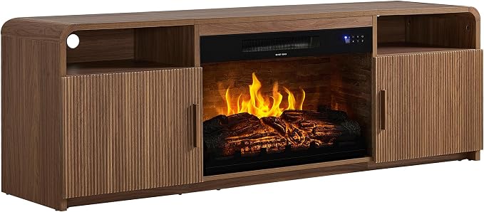 AMERLIFE 70" Fluted Fireplace TV Stand - Image 9
