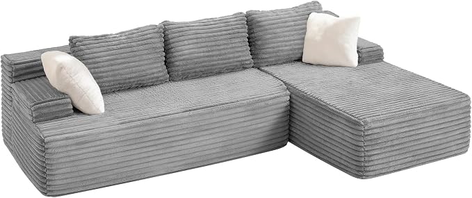 Hobestluk Modular Sectional Sofa Couches L-Shape Couch 3 Seat Modular Sofa - Image 8