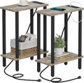 TUTOTAK Small End Table with Charging Station, Narrow Side Table with USB Ports by ChoosetutotakFurnitureBuildYourCozyHome