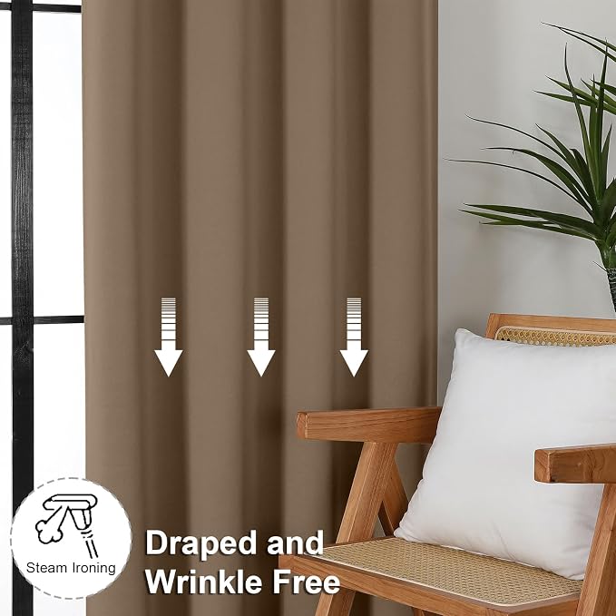 Simplebrand Brown Blackout Curtains - Image 7