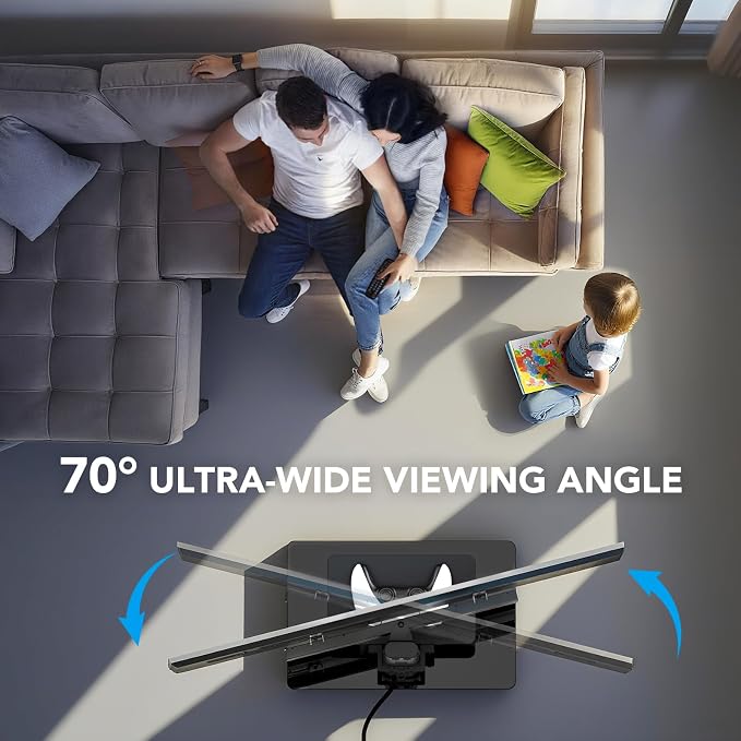 AX WABER Floor TV Stand with Power Outlet& Shelf, Universal TV Stand Mount - Image 4