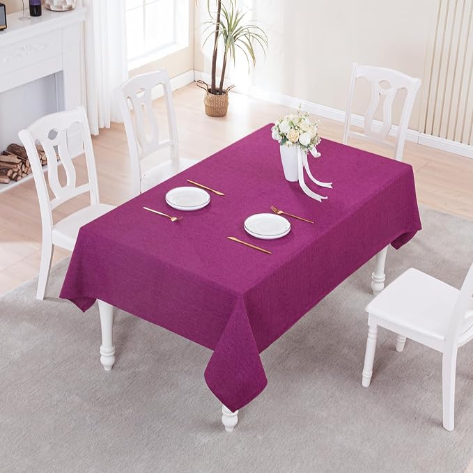 BALCONY & FALCON Rectangle Tablecloth Washable Wrinkle Resistant and Water - Image 5