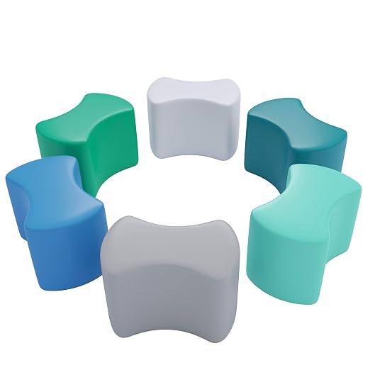 ECR4Kids SoftZone Toddler Modular Stool Seating Set, Classroom Furniture by ECR4Kids