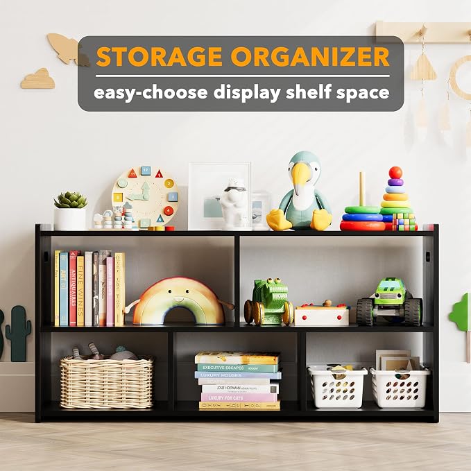 SpaceAid 5-Compartment Bookshelf, Montessori Bookcase - Image 3