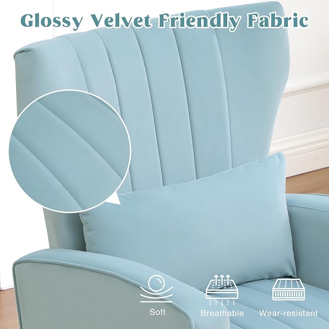 Modern Accent Chair Upholstered Living Room Chair, High Back Arm Chair - Image 5