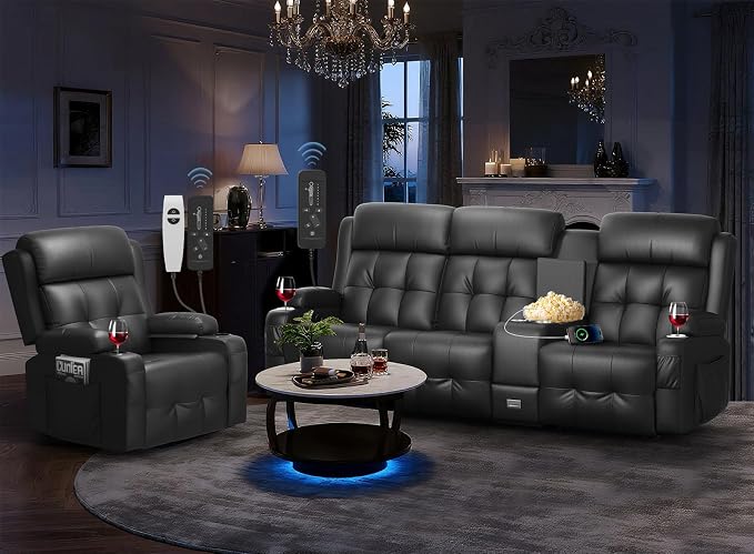 Recliner Sofa Set, Massage Home Theater Set by TOMOSLTER