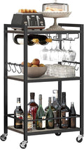 TUTOTAK Bar Cart, Home Bar Serving Cart, Microwave Cart, Drink Cart, Mobile by ChoosetutotakFurnitureBuildYourCozyHome