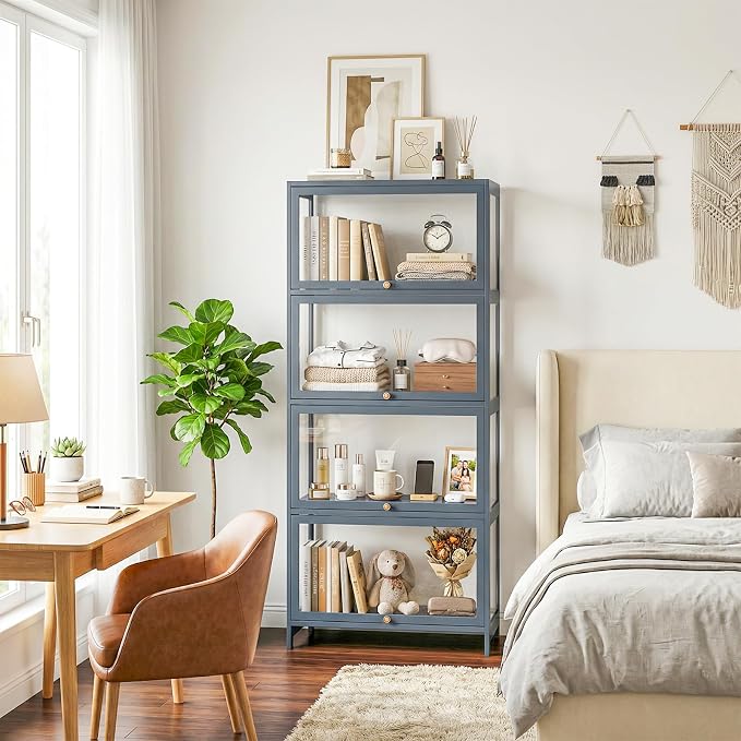 4-Tier Clear Display Cabinet - Image 7