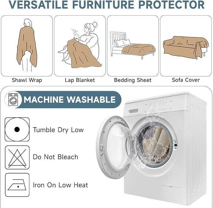 VClife Sofa Cover Washable Soft Plush Couch Cover - Image 6