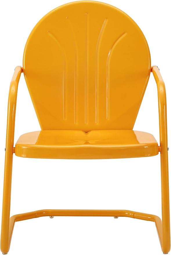 Crosley Furniture Griffith Outdoor Chair, Retro Metal Patio Chairs - Image 4