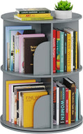 SpaceAid 2 Tier Rotating Bookshelf Tower, Spinning Bookcase Lazy Susan by SpaceAid