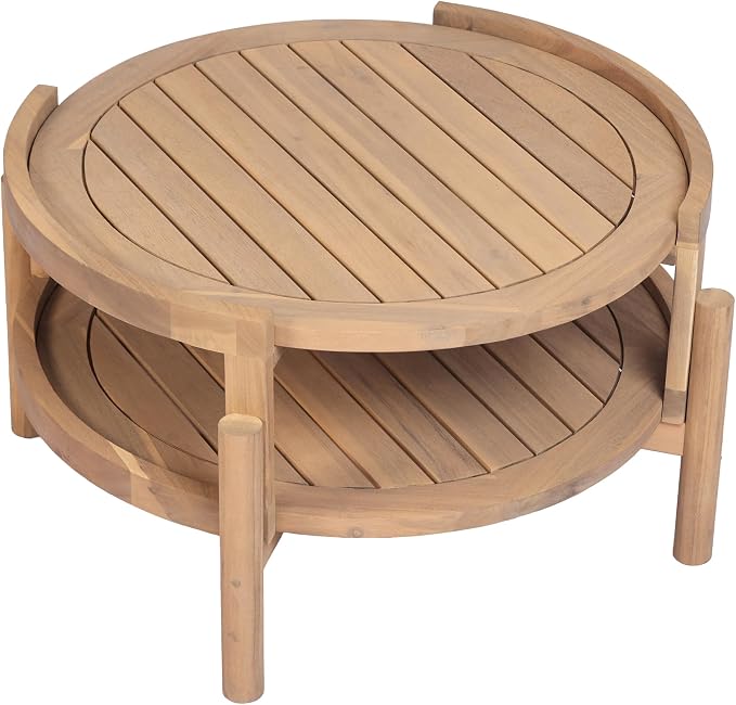 Christopher Knight Home Outdoor Acacia Wood Loveseat - Image 10