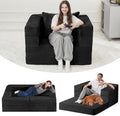 Futon Sofa Bed with Pillow, 3-in-1 Sleeper Sofa Bed with Removable Cover by Cansunna