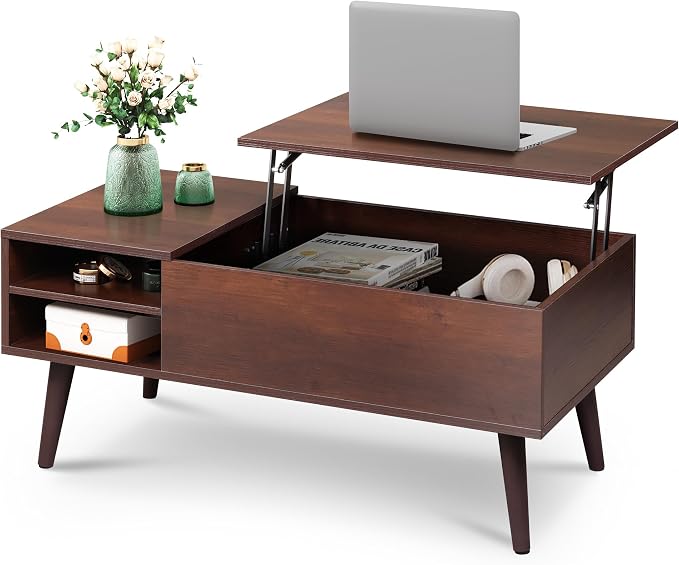 WLIVE Lift Top Coffee Table for Living Room, Small Coffee Table by WLIVE