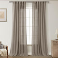Taupe Linen Curtains 84 inches Long by Jolilight