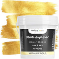Nicpro Metallic Gold Acrylic Paint, 69oz/2040ml Large Gold Leaf Paint, Non Toxic by Nicpro