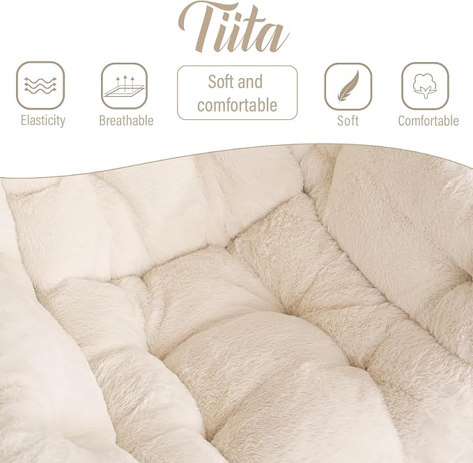 Tiita Lazy Chair with Ottoman, Comfy Leisure Sofa Armchair with Ottoman - Image 9