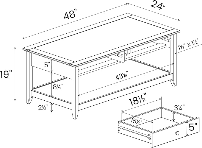 Grain Wood Furniture Greenport Coffee Table - Image 2