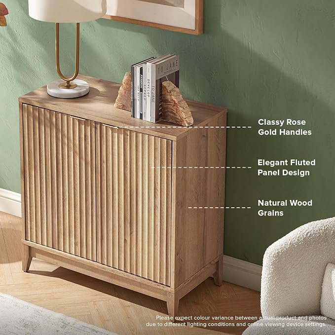 mopio Brooklyn Fluted Storage Cabinet, Modular Accent Buffet Sideboard - Image 4