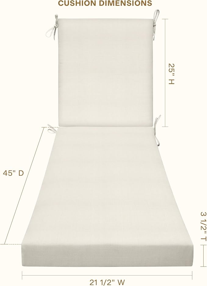 Honeycomb Outdoor Chaise Lounge Cushion - Image 2