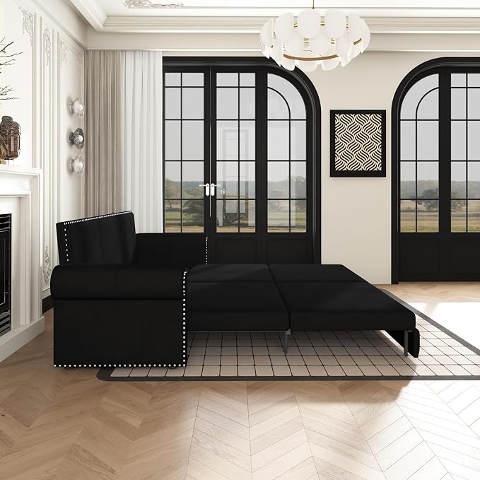 3 in 1 Convertible Sleeper Sofa Bed, 93.7" King Size Sofa Sleeper - Image 6