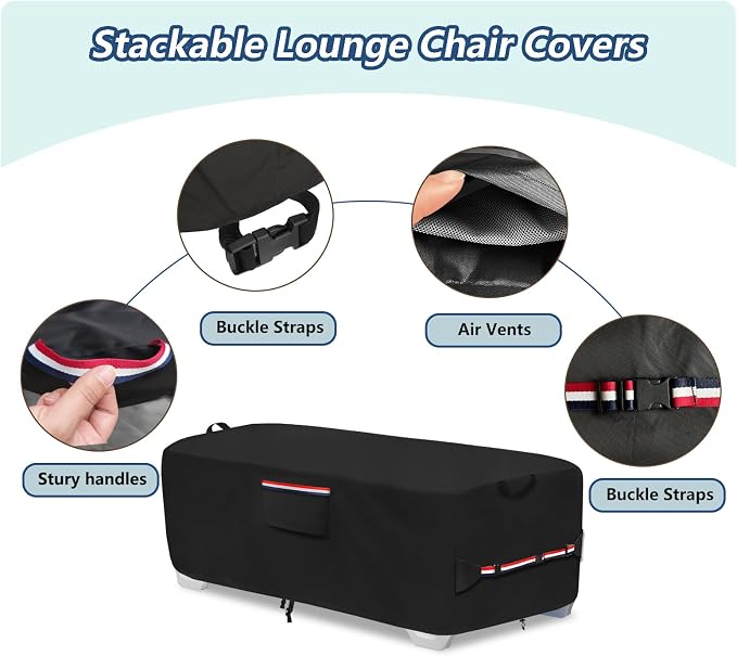 600D Heavy Duty Outdoor Waterproof Lounge Chair Cover - Image 4