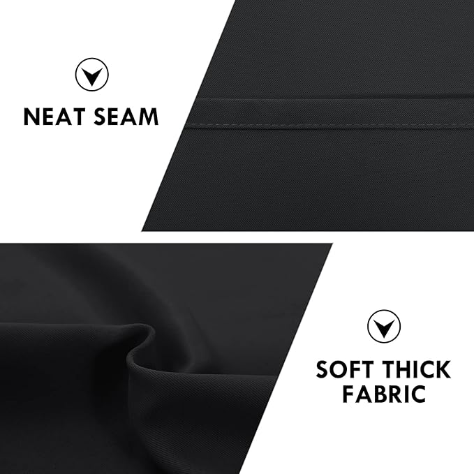 DWCN Black Blackout Curtains for Bedroom –Rod Pocket Thermal Insulated Room - Image 6
