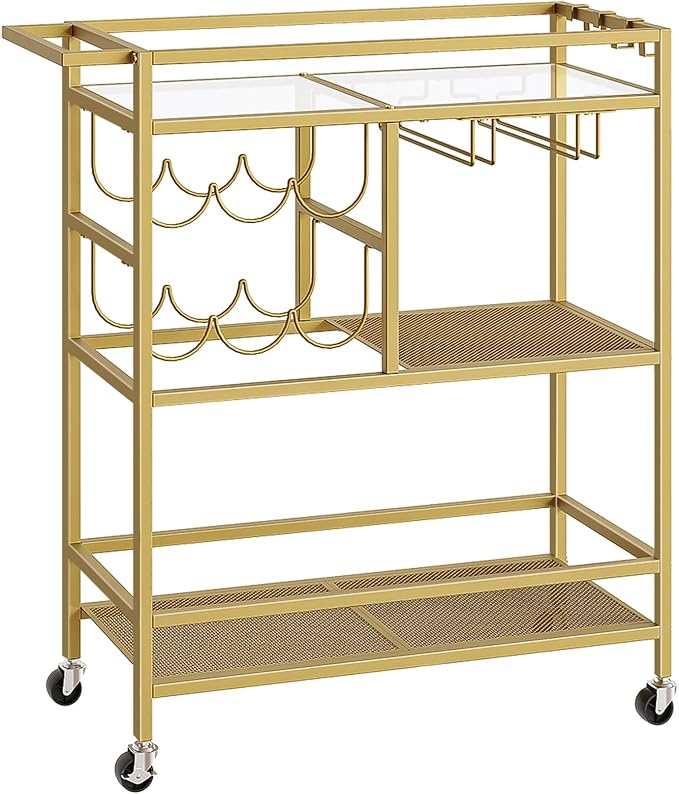 MAHANCRIS Bar Cart for Home, 3-Tier Serving Cart by MAHANCRIS