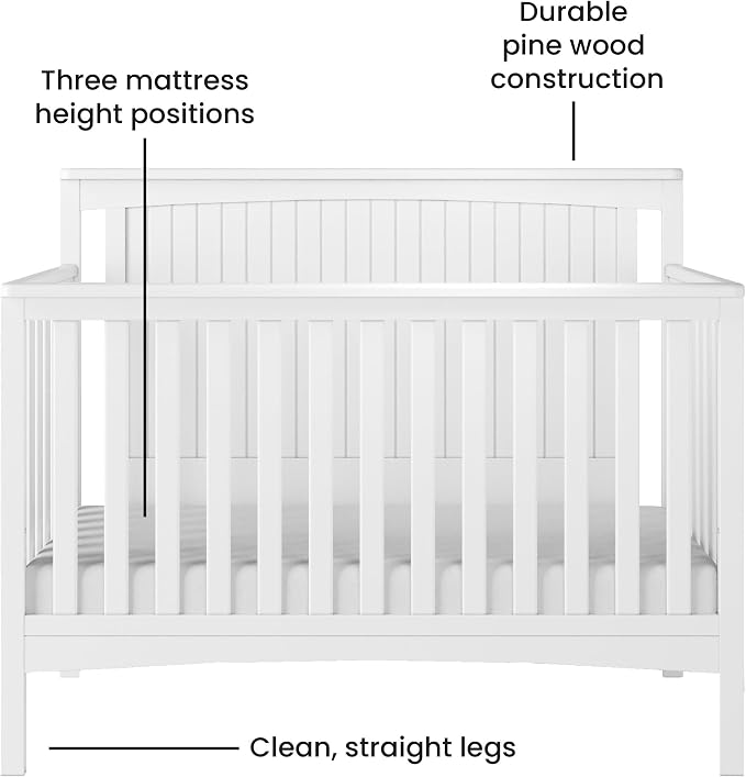 Child Craft Scout 4-in-1 Convertible Baby Crib Nursery Furniture Set - Image 4