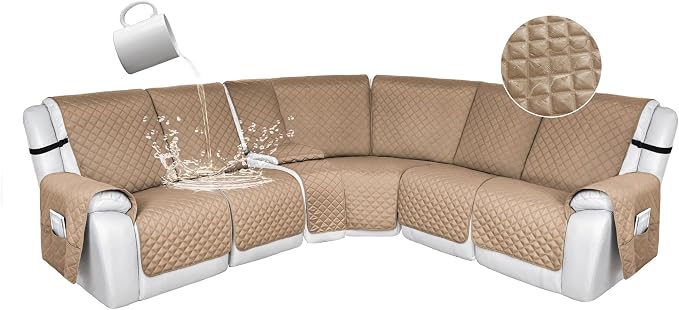 HDCAXKJ 100% Waterproof Reclining Sectional Couch Covers L Shape Recliner Sofa by HDCAXKJ