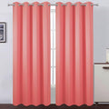 LEMOMO Blackout Curtains 66 x 95 inch/Coral Curtains Set of 2 Panels/Thermal by Lemomo