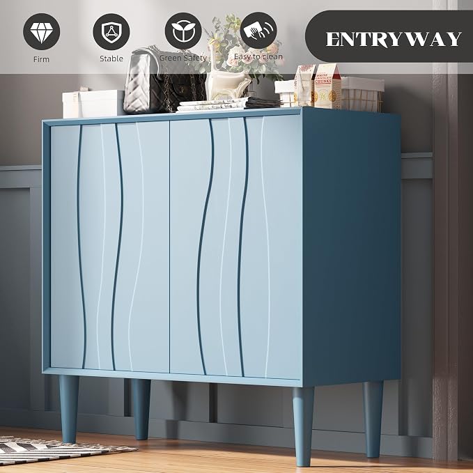 Easyego 31.5″ Mid Century Modern Sideboard Buffet Cabinet, Dining Room - Image 5