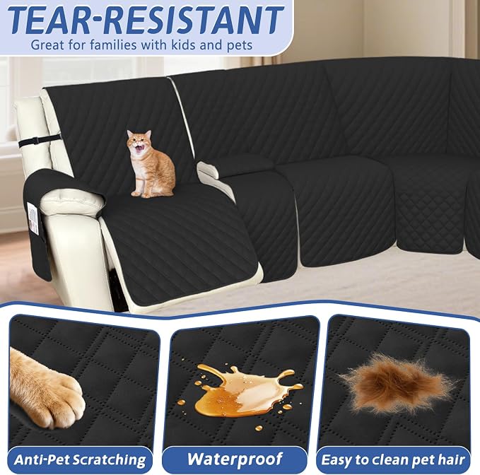 Arfntevss Recliner Sectional Couch Covers 1OO% Waterproof L Shape Sofa Cover - Image 4