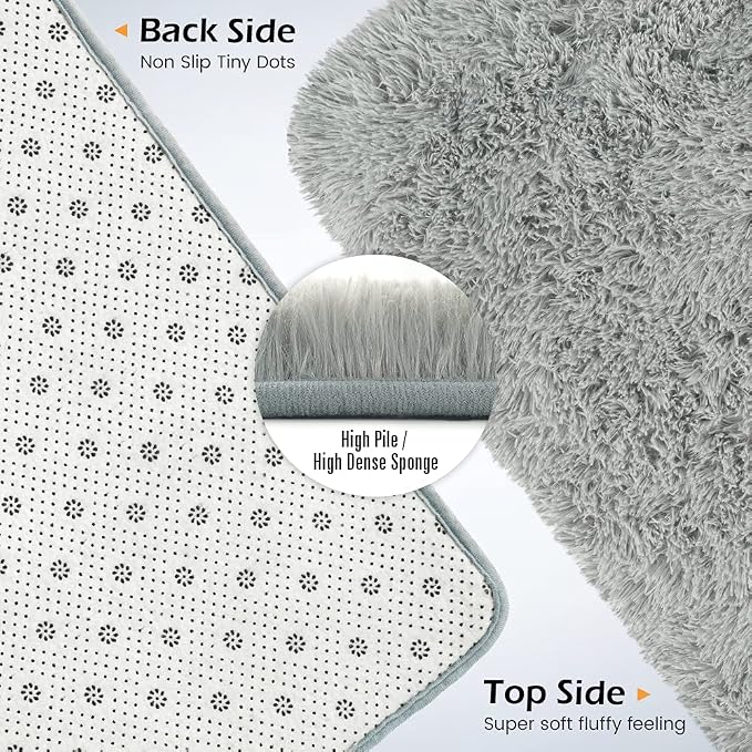 Amearea Premium Soft Area Rug 4x5.3 Feet, Fluffy Carpet - Image 5