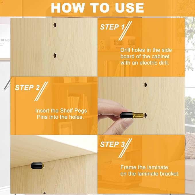 58 Pcs Shelf Pegs Pins, 5mm 1/4 Inch Dual Diameter Metal Shelf Support Pegs - Image 5
