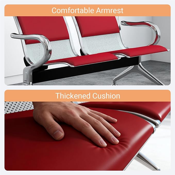 Kinfant 4-Seat Waiting Room Chairs - Image 7