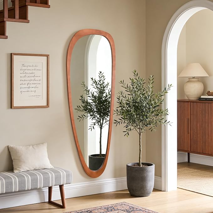 WallBeyond Asymmetrical Mirror, Irregular Mirror Full Length, Boho Wall Mirrors - Image 5