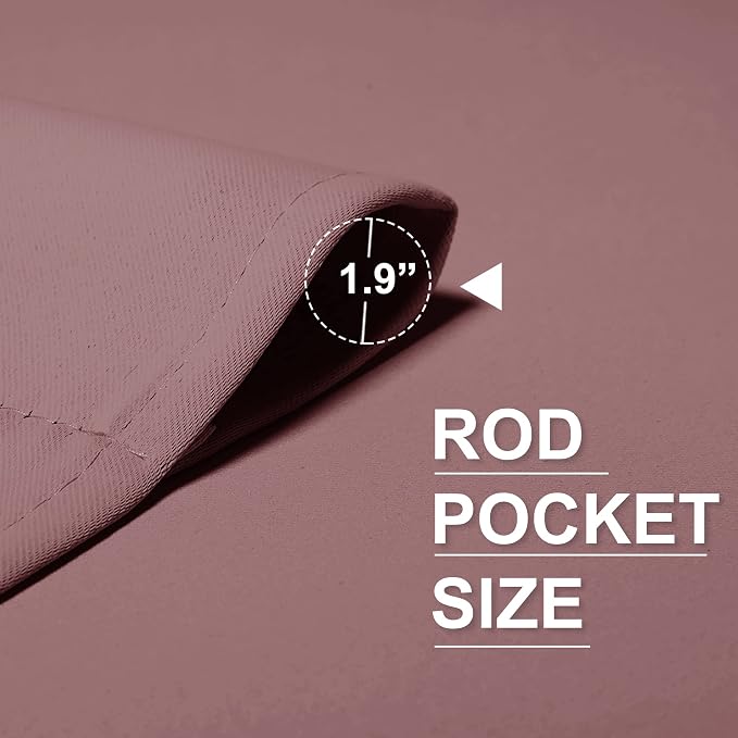 RYB HOME Half Curtain Tiers 36 inch Length, Rod Pocket Summer Heat Blocking - Image 7