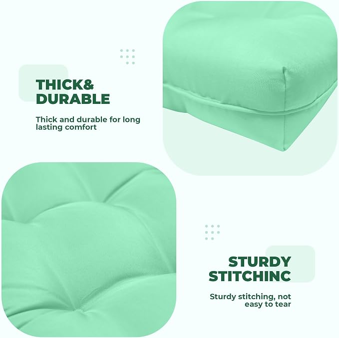DANGHOOGY Wicker Chair Cushions, Waterproof Outdoor Loveseat Cushions - Image 5